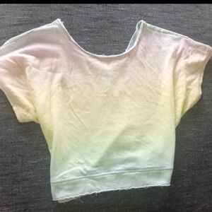 Victoria's Secret Sweatshirt Short Sleeve Ombré Size Large